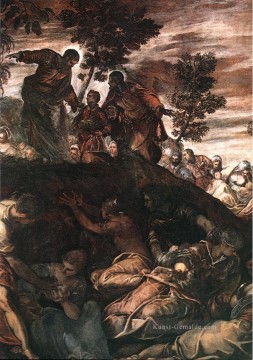 Das Wunder der Laibe und Fische Italienischen Renaissance Tintoretto Ölgemälde